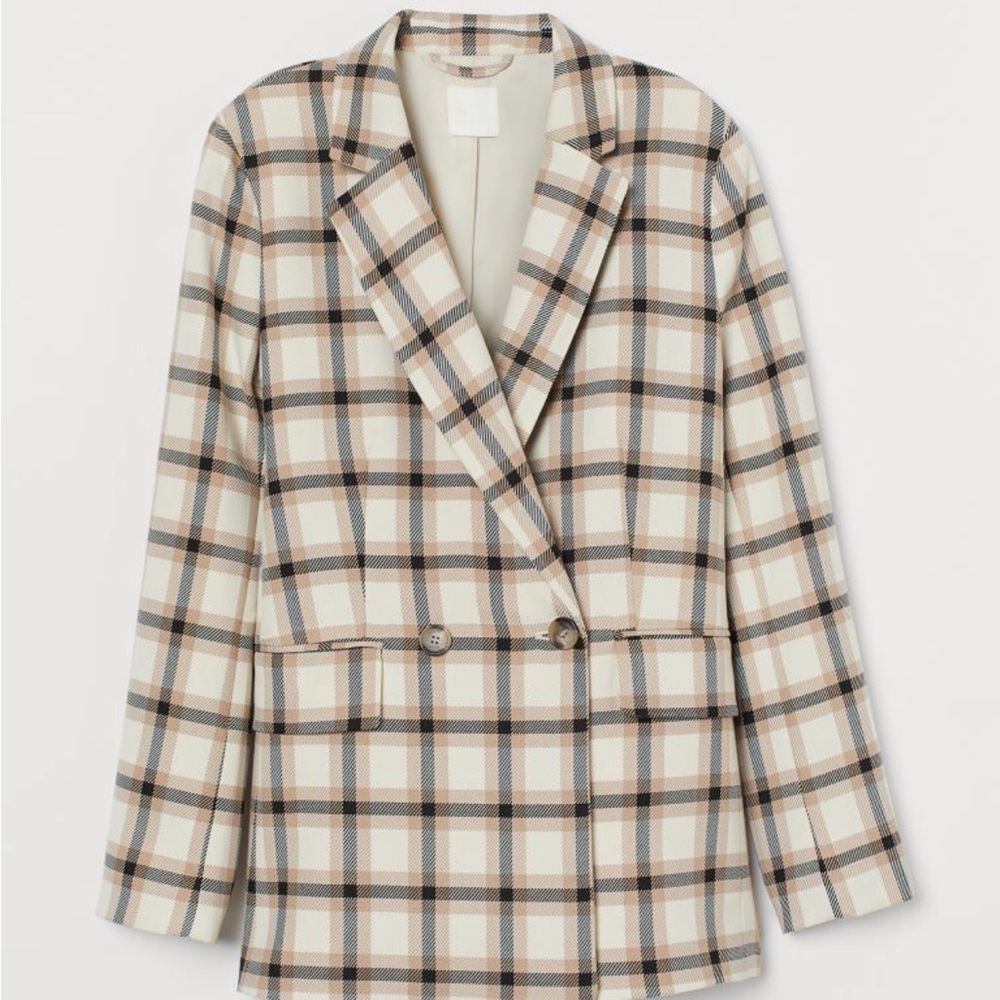 ❌SOLD ❌H&M blazer plaid XS WORN ONCE